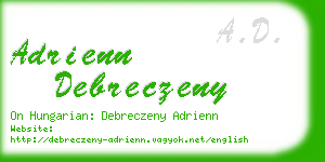 adrienn debreczeny business card